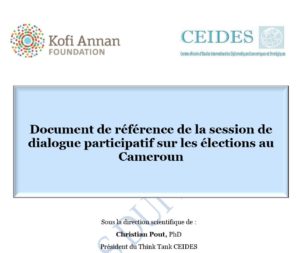 Lire la suite à propos de l’article Document de référence de la session de dialogue participatif sur les élections au Cameroun