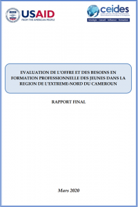 Lire la suite à propos de l’article EVALUATION DE L’OFFRE ET DES BESOINS EN FORMATION PROFESSIONNELLE DES JEUNES DANS LA REGION DE L’EXTREME-NORD DU CAMEROUN