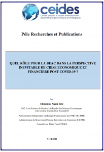Lire la suite à propos de l’article Rôle pour la BEAC dans la perspective inévitable de crise économique et financière post COVID-19