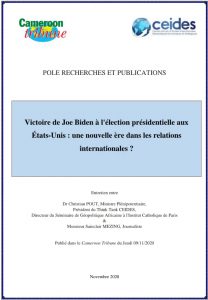 Lire la suite à propos de l’article Victoire de Joe Biden à l’élection présidentielle aux États-Unis : une nouvelle ère dans les relations internationales ?