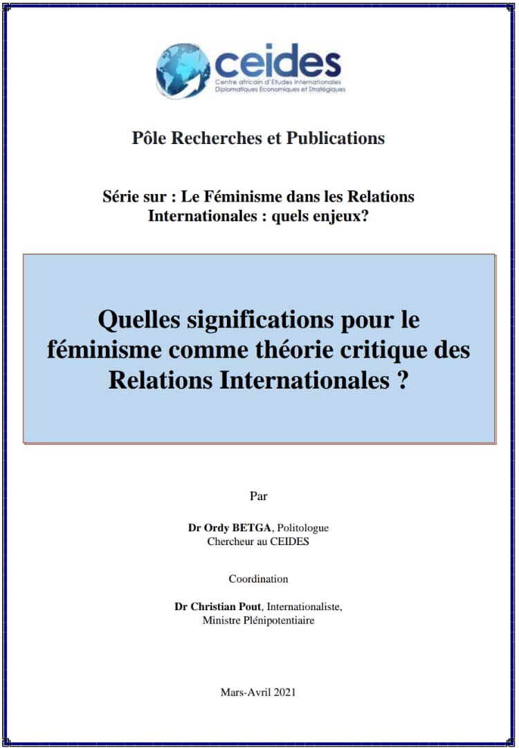 You are currently viewing Quelles significations pour le féminisme comme théorie critique des Relations Internationales ?