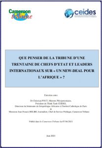 Lire la suite à propos de l’article Que penser de la tribune d’une trentaine de Chefs d’État et leaders internationaux sur « Un New Deal pour l’Afrique »?