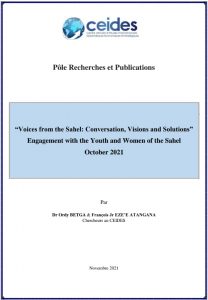 Lire la suite à propos de l’article “Voices from the Sahel: Conversation, Visions and Solutions” Engagement with the Youth and Women of the Sahel October 2021