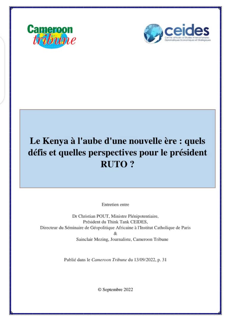 You are currently viewing Le Kenya à l’aube d’une nouvelle ère : quels défis et quelles perspectives pour le président RUTO ?