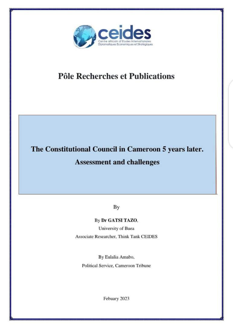 You are currently viewing The Constitutional Council in Cameroon 5 years later. Assessment and challenges