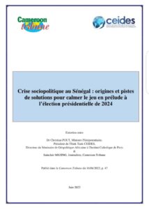 Lire la suite à propos de l’article Crise sociopolitique au Sénégal : origines et pistes de solutions pour calmer le jeu en prélude à l’élection présidentielle de 2024