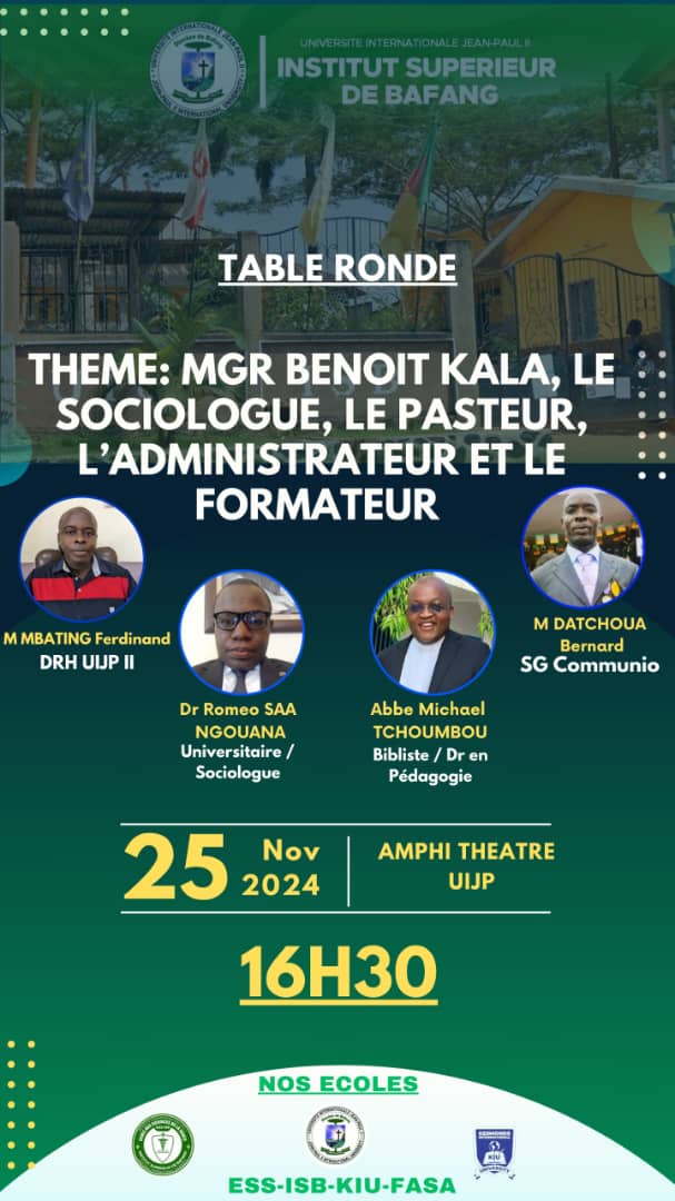 You are currently viewing Mgr Benoît Kala, le Sociologue, le Pasteur, l’Administrateur et le Formateur