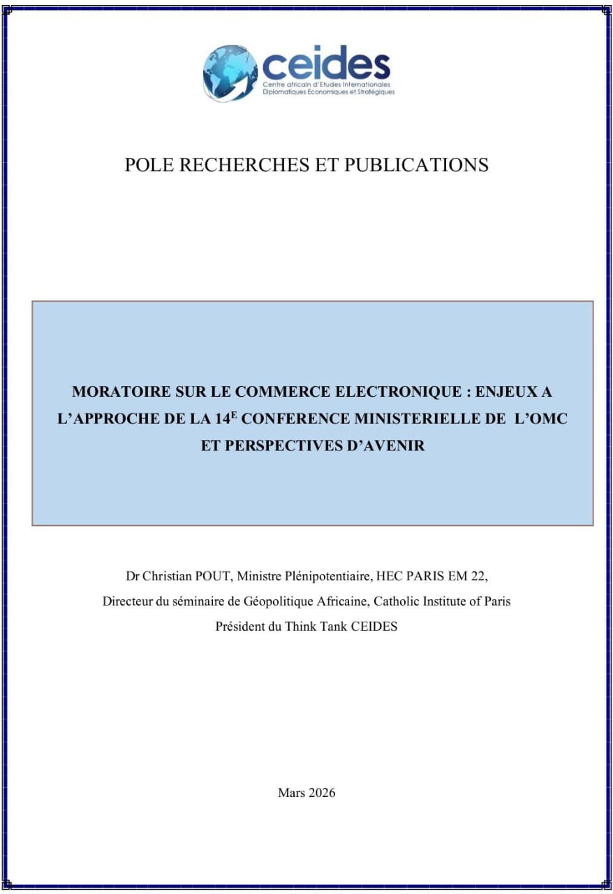 You are currently viewing MORATOIRE SUR LE COMMERCE ELECTRONIQUE : ENJEUX A L’APPROCHE DE LA 14E CONFERENCE MINISTERIELLE DE  L’OMC ET PERSPECTIVES D’AVENIR