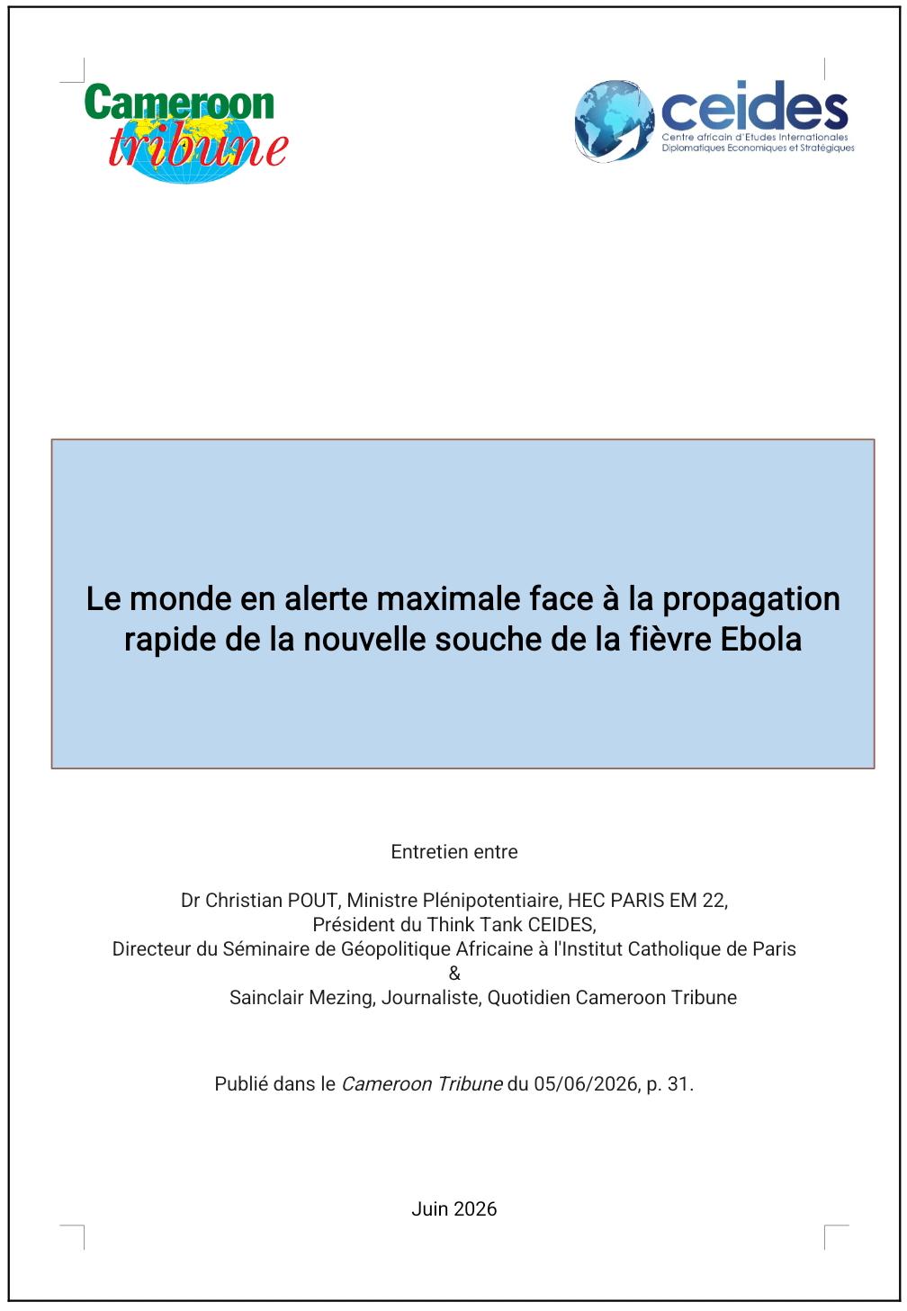 You are currently viewing Le monde en alerte maximale face à la propagation rapide de la nouvelle souche de la fièvre Ebola