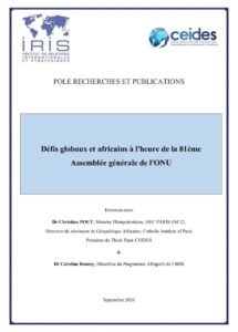 Lire la suite à propos de l’article Défis globaux et africains à l&rsquo;heure de la 81ème Assemblée générale de l&rsquo;ONU